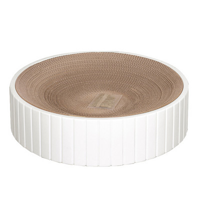 Tál alakú macskakarcoló deszka macskaágy csiszoló karmok Hullámpapír kaparótábla kisállat macskáknak Pihentető játszópad macskajátékok