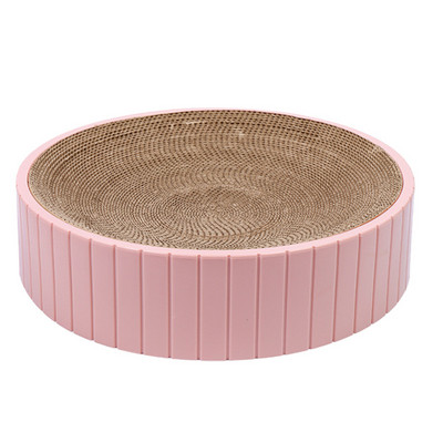 Tál alakú macskakarcoló deszka macskaágy csiszoló karmok Hullámpapír kaparótábla kisállat macskáknak Pihentető játszópad macskajátékok