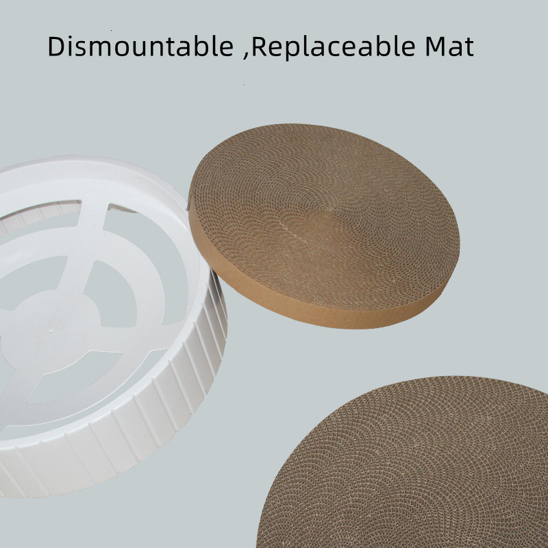 Tál alakú macskakarcoló deszka macskaágy csiszoló karmok Hullámpapír kaparótábla kisállat macskáknak Pihentető játszópad macskajátékok