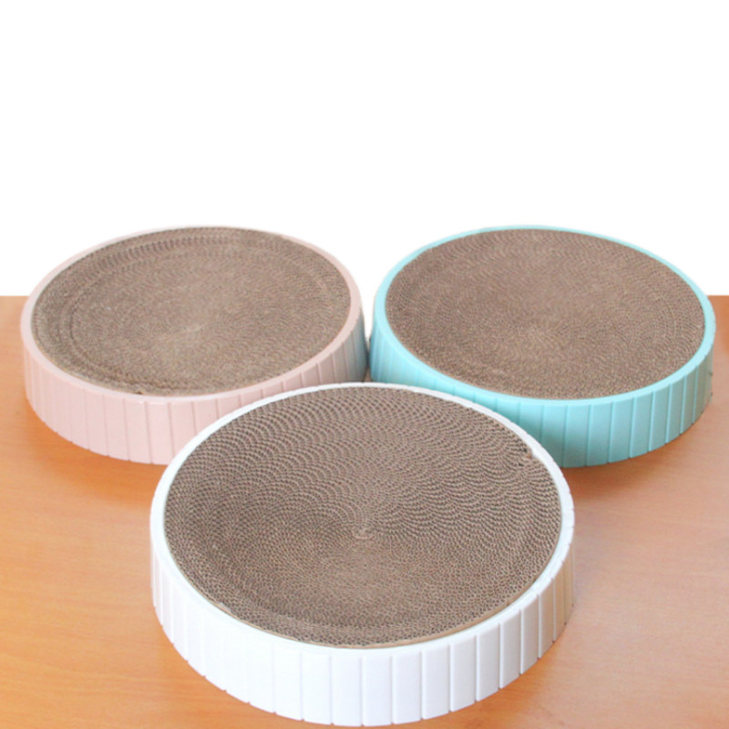 Tál alakú macskakarcoló deszka macskaágy csiszoló karmok Hullámpapír kaparótábla kisállat macskáknak Pihentető játszópad macskajátékok