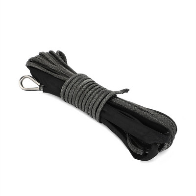 1/4``, 50 láb 10000LBS szintetikus csörlő kötél vezeték Jeep Off Road 4WD ATV SUV UTV / SXS teherautó hajó szintetikus csörlő helyreállító kábel