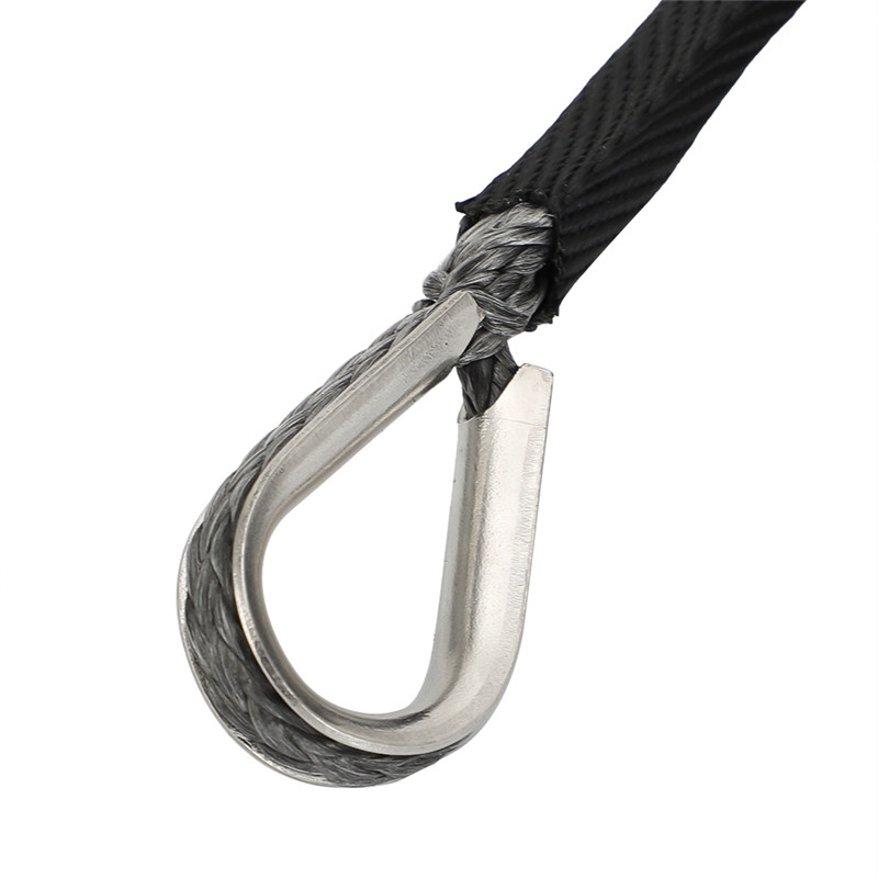 1/4``, 50 láb 10000LBS szintetikus csörlő kötél vezeték Jeep Off Road 4WD ATV SUV UTV / SXS teherautó hajó szintetikus csörlő helyreállító kábel