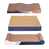 Macskajátékok Macskakarcoló deszka Karmos csiszoló Hullámpapír Macska kellékek Kopásálló karcoló kartonkaparó macskáknak