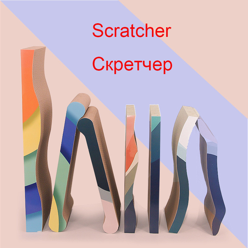 Macskajátékok Macskakarcoló deszka Karmos csiszoló Hullámpapír Macska kellékek Kopásálló karcoló kartonkaparó macskáknak