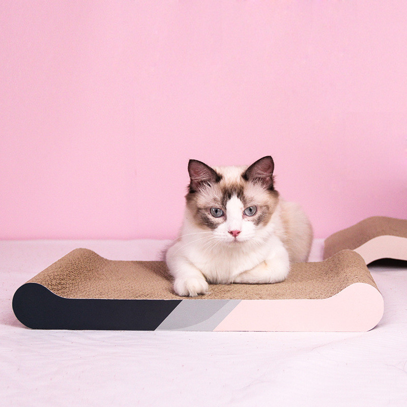 Macskajátékok Macskakarcoló deszka Karmos csiszoló Hullámpapír Macska kellékek Kopásálló karcoló kartonkaparó macskáknak