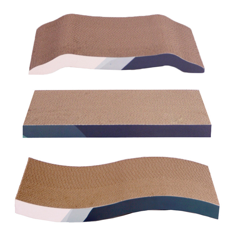 Macskajátékok Macskakarcoló deszka Karmos csiszoló Hullámpapír Macska kellékek Kopásálló karcoló kartonkaparó macskáknak