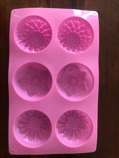 6 ertmės gėlės formos silikonas, pasidaryk pats, rankų darbo muilo žvakių pyrago formų reikmenys 6 skylės amatai rankų darbo muilo forma