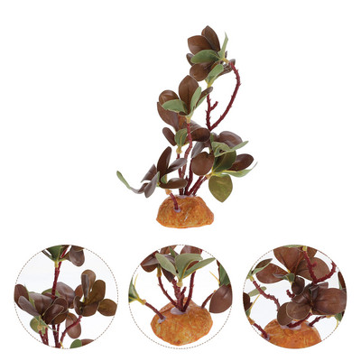 Akvárium hüllők hamis növények hüllők akvárium dekor dekorációs kellékek hegymászó háziállat zöld fű szimuláció