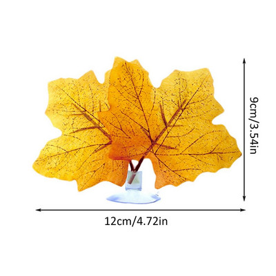 Žuvų rezervuaro lapų dekoras 2 vnt. dirbtinis akvariumo augalų ornamentas su siurbtukais Žuvų buveinės imitacinis lapų namų dekoras