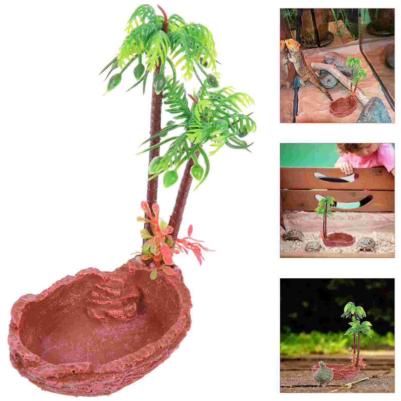 Adagoló Kisállateledel Tároló Medence Terrárium Tartály Tál Terrárium Tartály Kiegészítők Gyík etető tartó Tartály