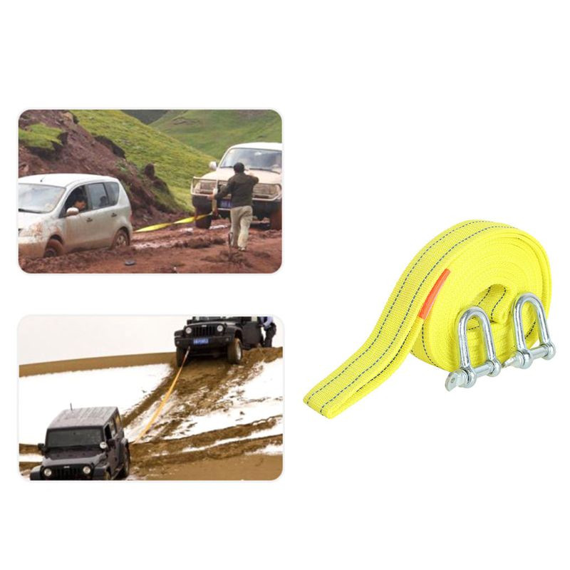 4 m 5 tonų automobilio furgono vilkimo lyno kablys, sunkiasvoris kelių atkūrimo traukimo vilkimo diržas