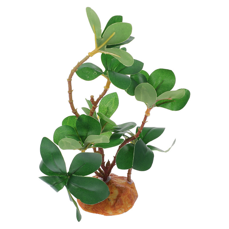 Szakállhüllő terráriumi dekoráció Hamis növények Akvárium barlang dekoráció Mesterséges