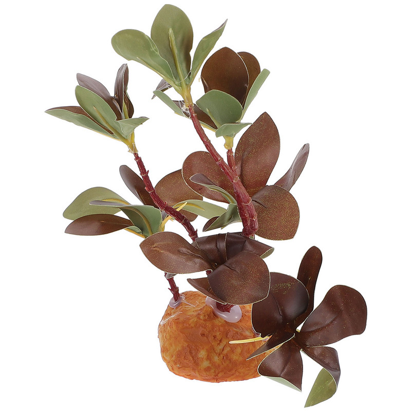 Szakállhüllő terráriumi dekoráció Hamis növények Akvárium barlang dekoráció Mesterséges