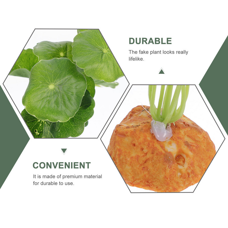 Szakállhüllő terráriumi dekoráció Hamis növények Akvárium barlang dekoráció Mesterséges