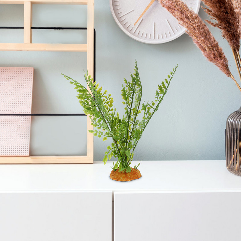 Hüllőhalak dekorációja Dekoratív élőhelyek Műanyag élethű díszek mesterséges növények