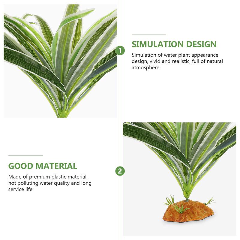 Hüllőhalak dekorációja Dekoratív élőhelyek Műanyag élethű díszek mesterséges növények