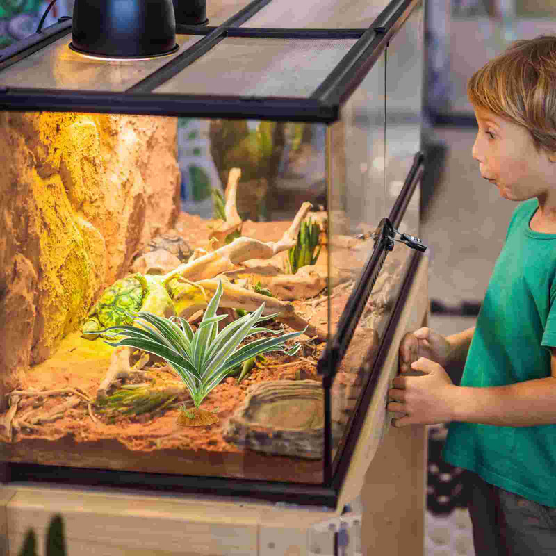 Hüllőhalak dekorációja Dekoratív élőhelyek Műanyag élethű díszek mesterséges növények