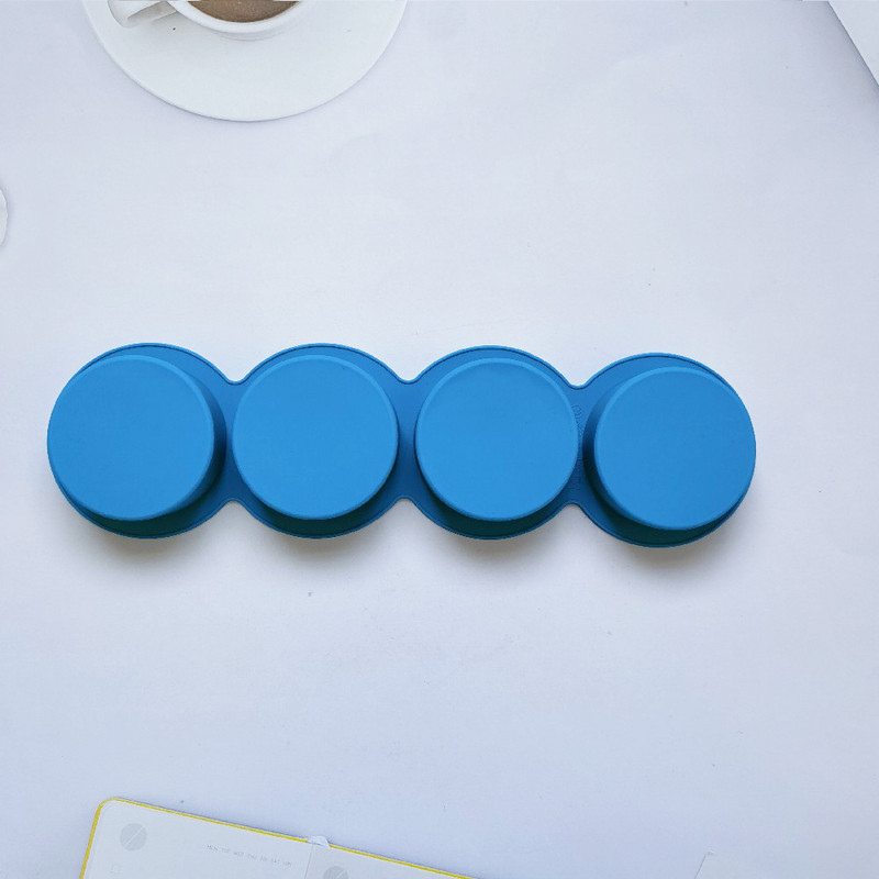 3D, kézzel készített szilikon szappanformák 4 virágtípusú rúd formakészítő szerszámok, kézzel készített barkács, kör alakú szappanok gyanta kézműves