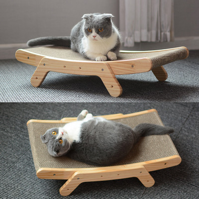 Дъска за драскане за котки Дървена рамка Легло за драскане на котки Играчки против надраскване