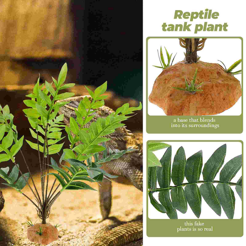 Díszek hüllők búvóhely Hamis növények Hüllők Mesterséges tartály Tereprendezés élethű