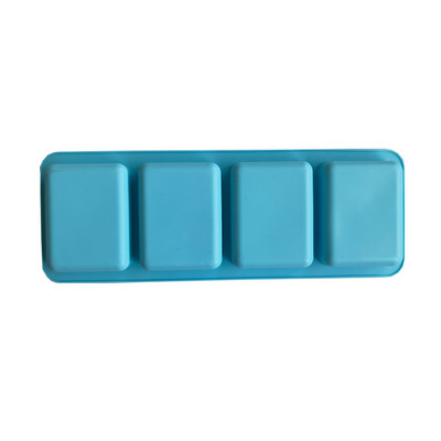 4 üreges négyzet alakú szappanforma szilikon forma szappankészítéshez 3D barkácsolás kézzel készített dekoráció viasz gyertya tortatálca eszközök