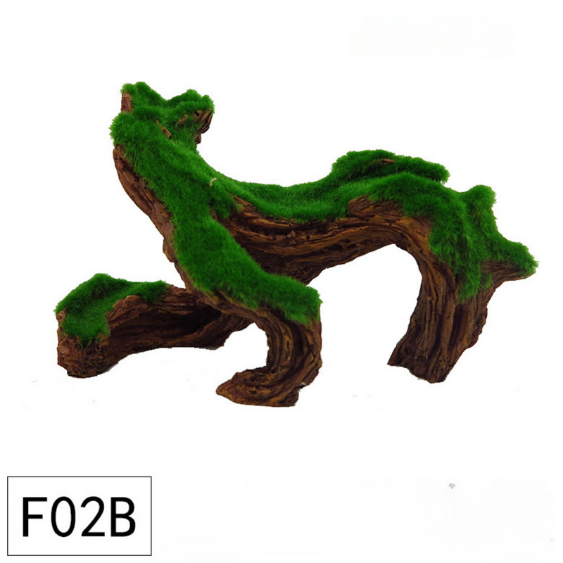 Žuvų rezervuaro apželdinimas, plaukiojantis samanų šaknys, sunki mediena negyvos medienos samanų medžio galva