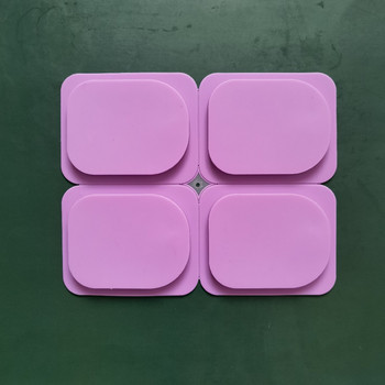 4 τετράγωνο τετράγωνο σαπούνι Φόρμες σιλικόνης Cavity Κατασκευή Χειροποίητο Γύψο με κερί Aromatherapy Εποξειδικό σαπούνι σιλικόνης Προμήθειες καλουπιών DIY