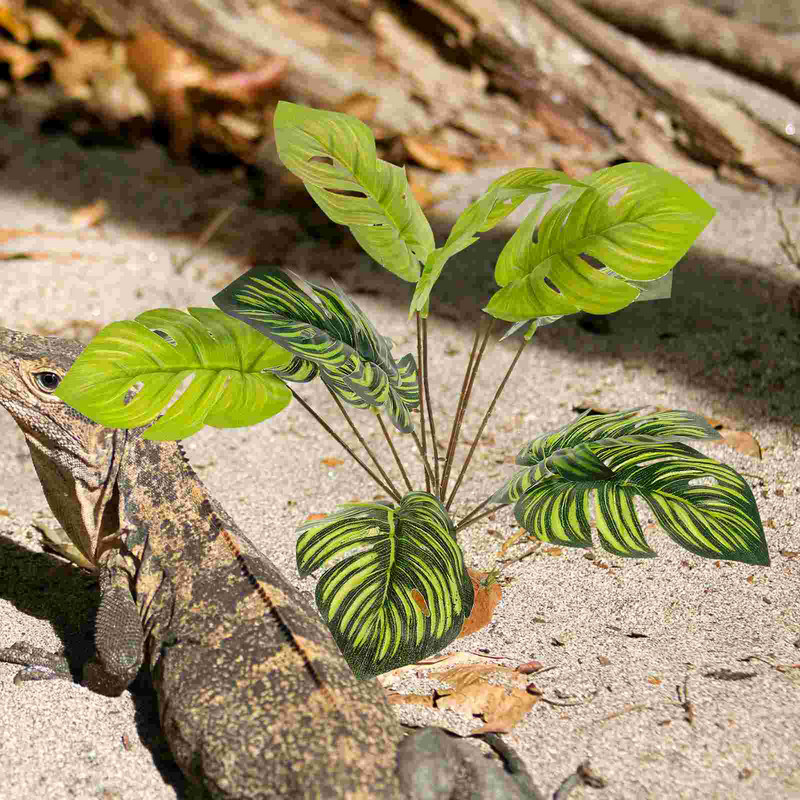 Hüllők műanyag rejtek Akvárium Terrárium Tereprendezés Dísz Kígyó Tartály Rejtő Barlang Hamis élőhelyek Gyík Szőlő kunyhó Állat