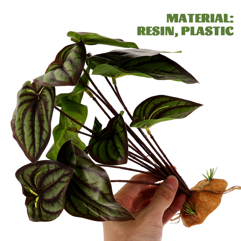 Hüllők akvárium kétéltű búvótartály hamis hüllők doboz dísz műanyag teknős élőhely táj terrárium dekoráció