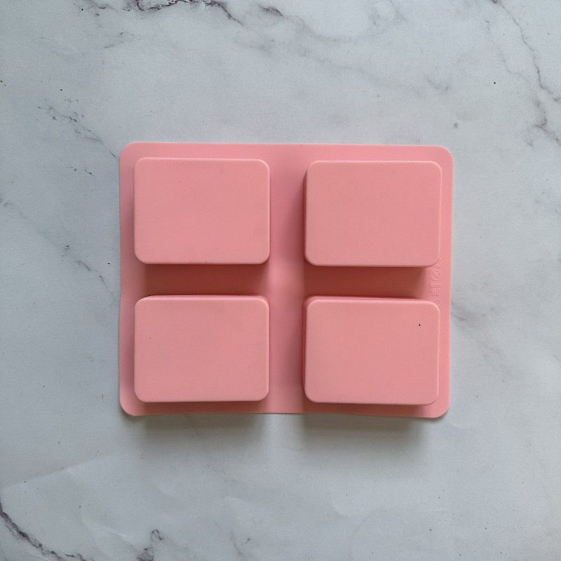 Szilikon szappan forma DIY kézzel készített kézműves 3D szappan forma szilikon fa alakú téglalap alakú 4 boldogságfa szappanforma szappankészítéshez