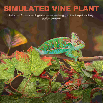Αξεσουάρ Liana Terrarium Imitated Vine Decor Gecko Tank τεχνητά φύλλα Τοπίο