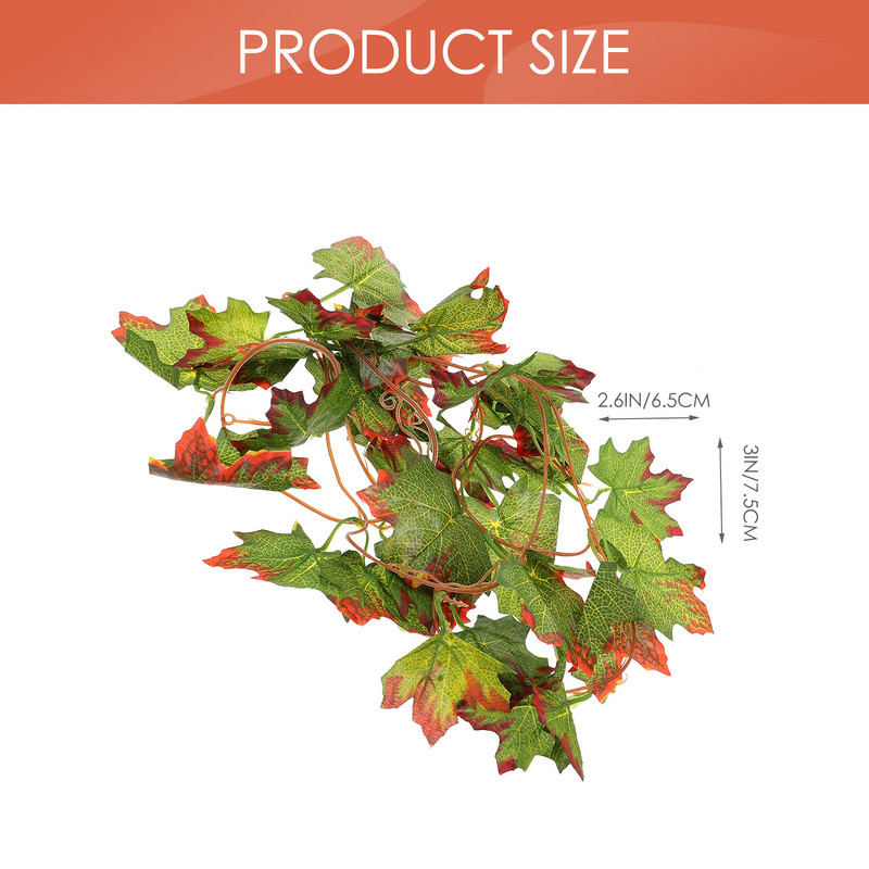 Liana terrárium tartozék utánzott szőlő dekor Gecko Tank mesterséges levelek táj