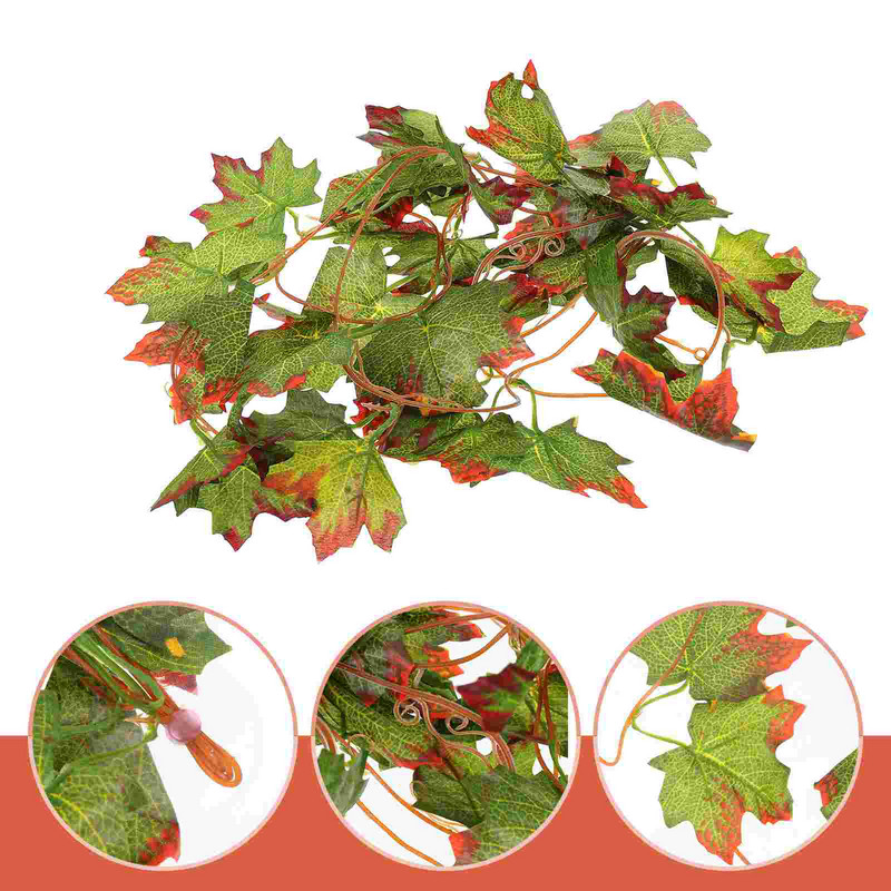 Liana terrárium tartozék utánzott szőlő dekor Gecko Tank mesterséges levelek táj