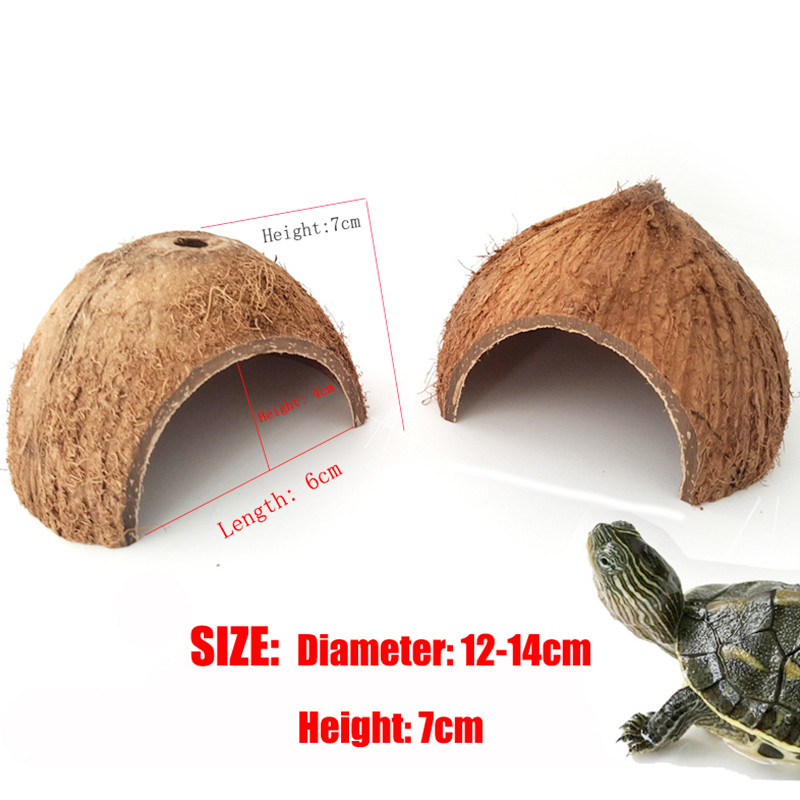Természetes kókuszdióhéj hüllő rejtett élőhelye kisállat kisállat pókgyík barlangfészek hüllők rejtőzködő ketrece Hörcsög menedékház