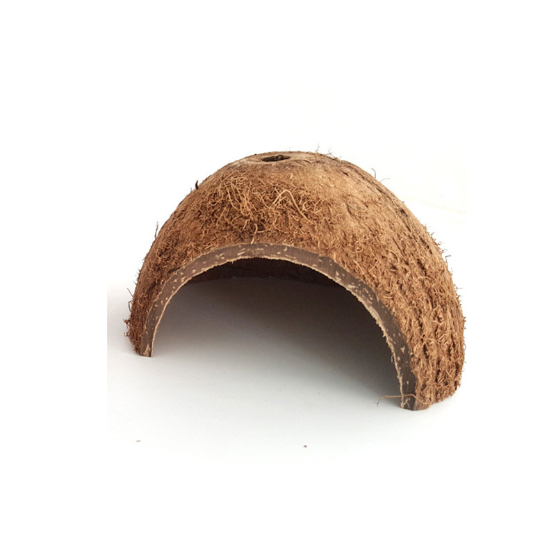 Természetes kókuszdióhéj hüllő rejtett élőhelye kisállat kisállat pókgyík barlangfészek hüllők rejtőzködő ketrece Hörcsög menedékház