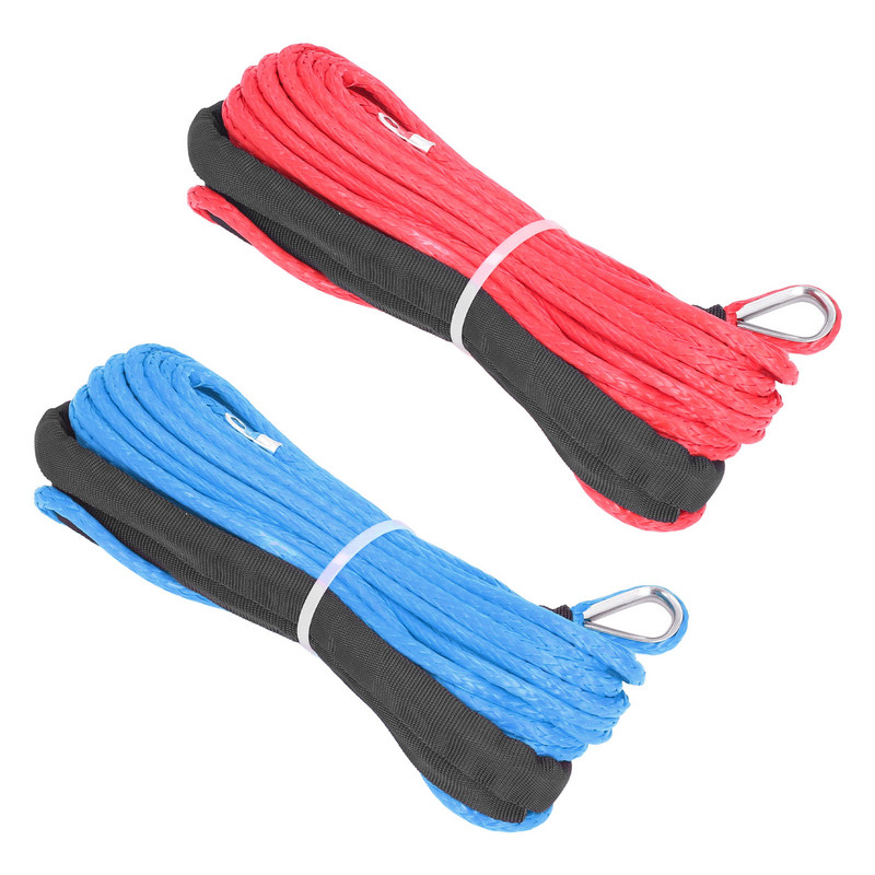 Csörlő kábel ATV vontatókötél 4,8 mm x 15 m 5500 font kapacitás Vízálló UTV-hez trailerhez