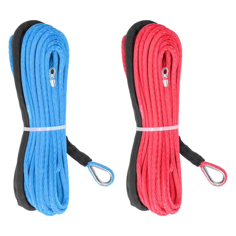 Csörlő kábel ATV vontatókötél 4,8 mm x 15 m 5500 font kapacitás Vízálló UTV-hez trailerhez