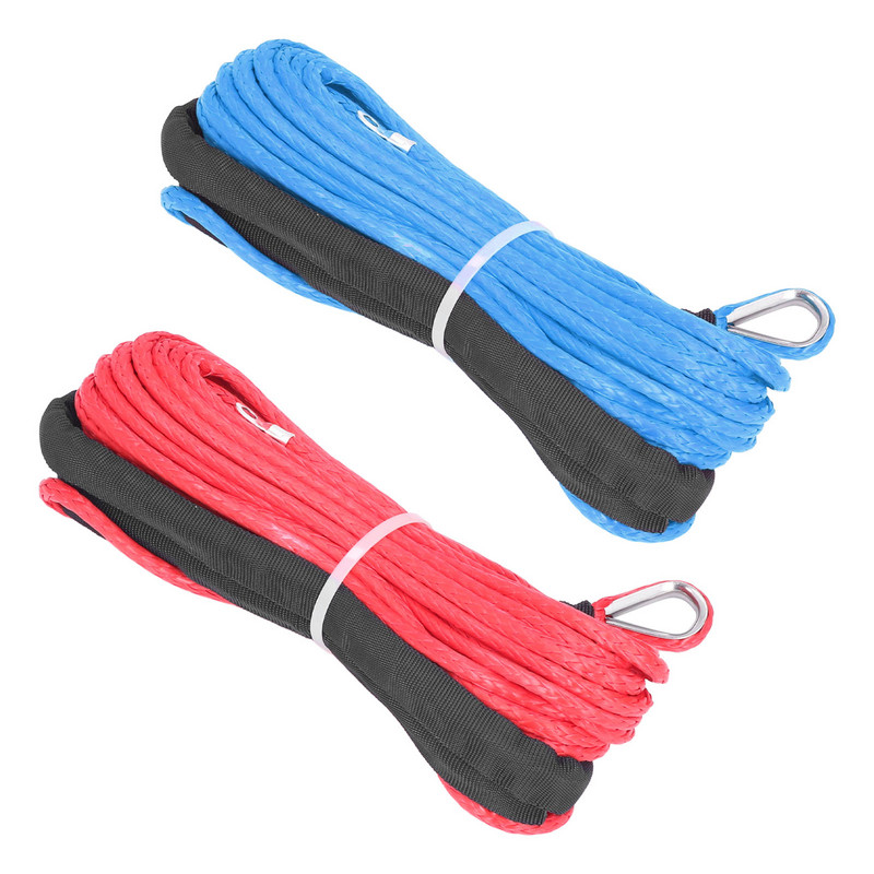 Csörlő kábel ATV vontatókötél 4,8 mm x 15 m 5500 font kapacitás Vízálló UTV-hez trailerhez