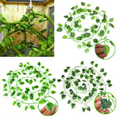 1 db Jungle Vines Terrarium Decor Műszőlő Gyíkok Rugalmas Hajlítható Jungle Climber Reptile Pet Vivarium dekoráció