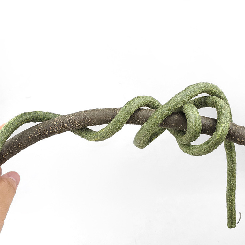 1 db Jungle Vines Terrarium Decor Műszőlő Gyíkok Rugalmas Hajlítható Jungle Climber Reptile Pet Vivarium dekoráció