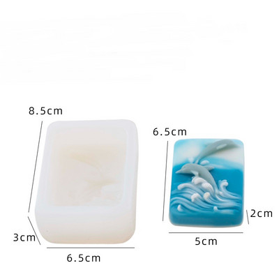 Aranyos 2 delfinmentesítő szappan szilikon forma barkácsoláshoz aromaterápiás gyertya gipsz kézműves szappan kézi ajándék készítés fondant forma