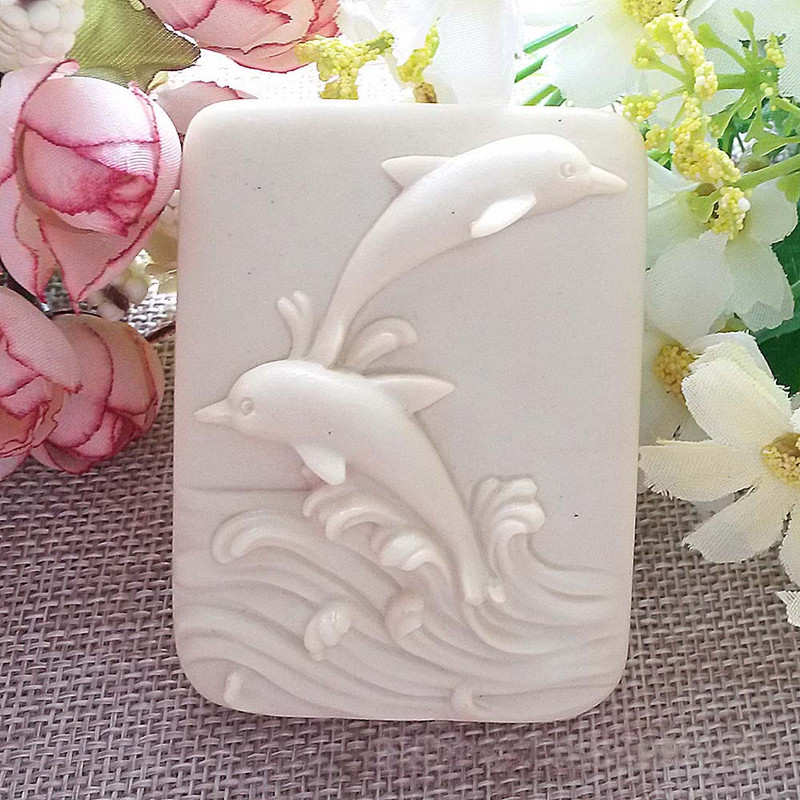 Aranyos 2 delfinmentesítő szappan szilikon forma barkácsoláshoz aromaterápiás gyertya gipsz kézműves szappan kézi ajándék készítés fondant forma