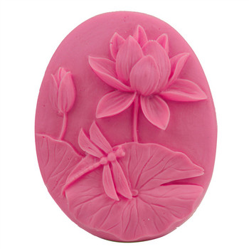 Свеж стил Lotus Relief Сапун Силиконова форма за Направи си сам ръчно изработени орнаменти Гипсова свещ Занаяти Сапун Ръчна форма за правене на подаръци