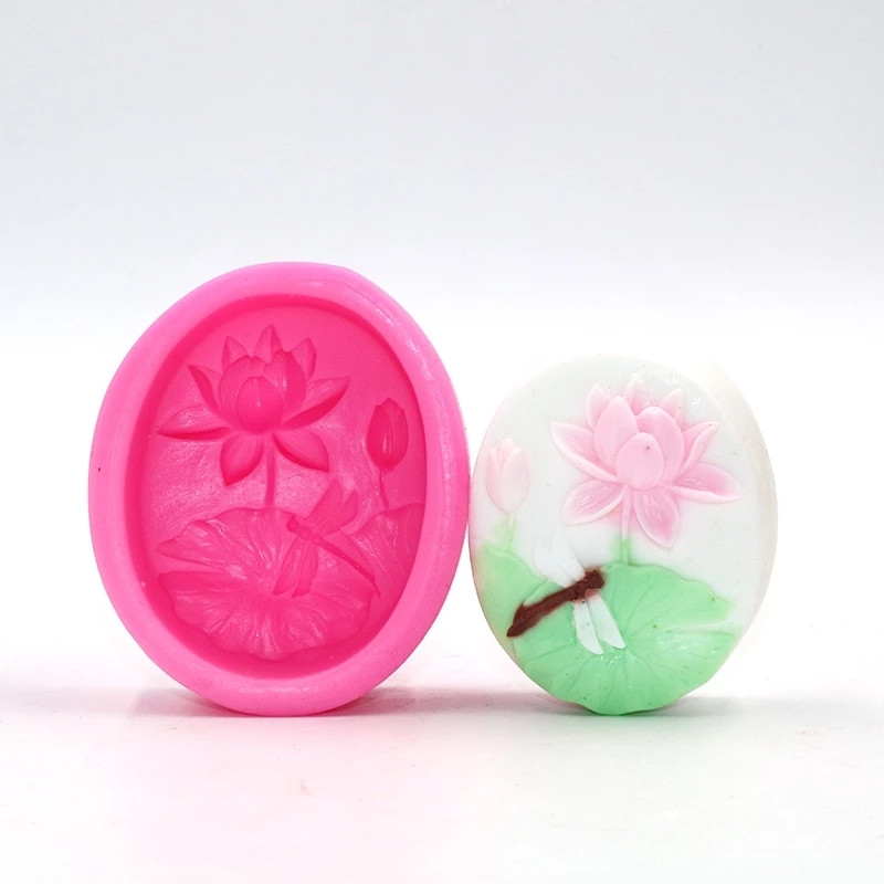 Fresh Style Lotus Relief szappan szilikon forma barkácsolás kézzel készített díszekhez gipsz gyertya kézműves szappan kézi ajándék készítő forma