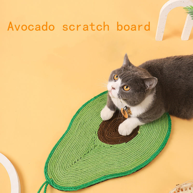 Cactus Cat Scratcher Pad Szizál Avokádó Padlizsán karcolásgátló macskáknak Kanapé Bútor Védő Cica kaparószőnyeg kisállat szőnyeghez