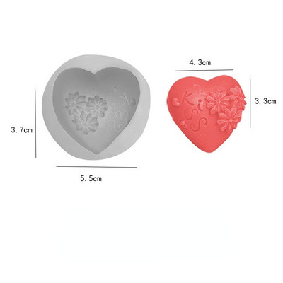 DIY szív alakú szilikon forma sütőeszköz kézzel készített 3D aromaterápiás gyertya gyanta szappantorta csokoládé kézműves kellékek készítése forma