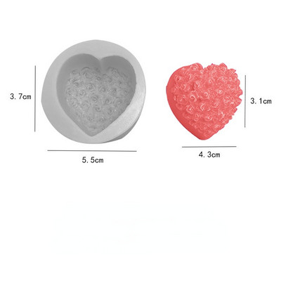 DIY szív alakú szilikon forma sütőeszköz kézzel készített 3D aromaterápiás gyertya gyanta szappantorta csokoládé kézműves kellékek készítése forma