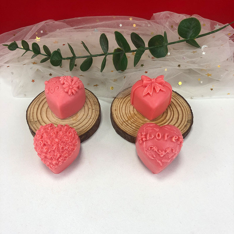 DIY szív alakú szilikon forma sütőeszköz kézzel készített 3D aromaterápiás gyertya gyanta szappantorta csokoládé kézműves kellékek készítése forma