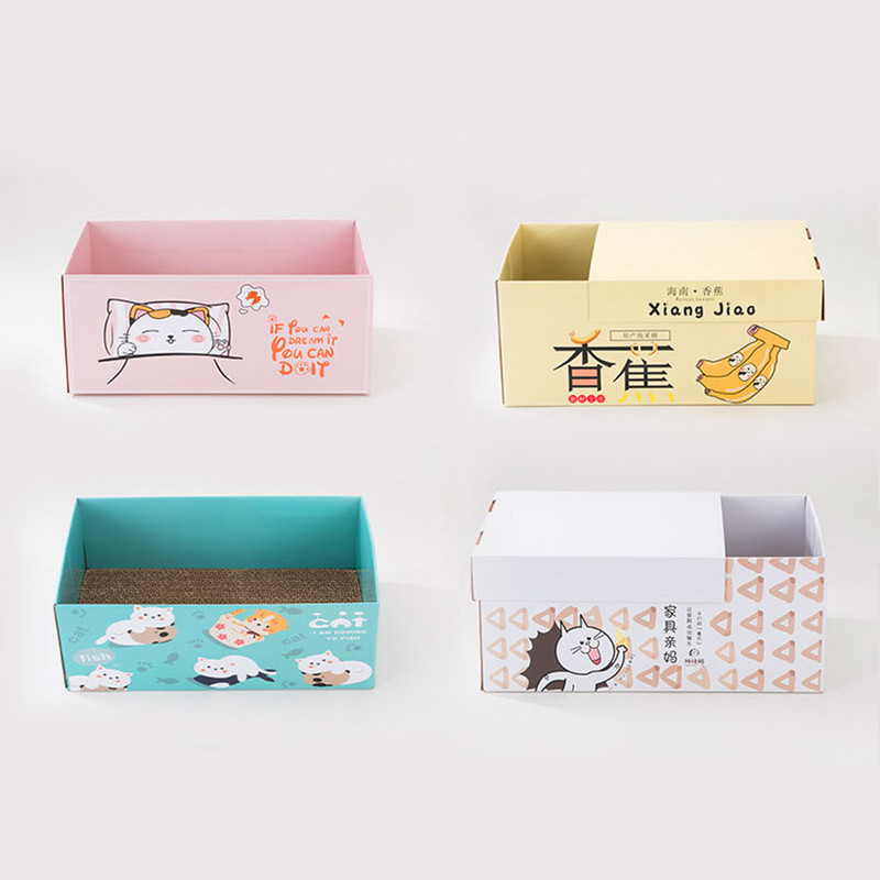 Macskakaparó Karcolás Karton Házi Posta Pad Box Deszkaágy benti macskáknak Karcoló papír Háziállatkellékek