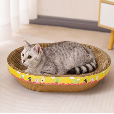 Cat Scratcher Cat Nest Board Lounge Bed Cats Training Grinding Claw Toys for Sharpen Nails Scraper Котешки аксесоари Легло за домашни любимци